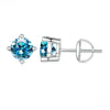 S925 Sterling Silver Round Moissanite Diamond Design Classic Women's Earrings
