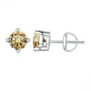 S925 Sterling Silver Round Moissanite Diamond Design Classic Women's Earrings