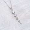 S925 Sterling Silver Round Stone Pendant Necklace Original Design Electroplated Clavicle Chain Jewelry