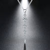 S925 Sterling Silver Round Stone Pendant Necklace Original Design Electroplated Clavicle Chain Jewelry