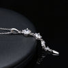 S925 Sterling Silver Round Stone Pendant Necklace Original Design Electroplated Clavicle Chain Jewelry