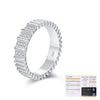 S925 Sterling Silver Row Diamond Ring With Design Sense For Women Electroplated Mosan Diamond Inlay Ins Neutral Wind Stacked Style