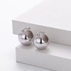 S925 Sterling Silver Semicircular Ball Retro Elegant Women's Earrings With Electroplating
