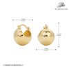 S925 Sterling Silver Semicircular Ball Retro Elegant Women's Earrings With Electroplating