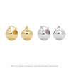 S925 Sterling Silver Semicircular Ball Retro Elegant Women's Earrings With Electroplating