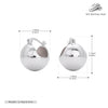 S925 Sterling Silver Semicircular Ball Retro Elegant Women's Earrings With Electroplating
