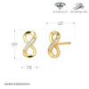 S925 Sterling Silver 8Shaped Inlaid Zircon Simple Style Women's Earrings