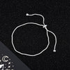 S925 Sterling Silver Simple Retractable Adjustable Snake Bone Round Bead Bracelet For Women With Niche Design And Electroplated Geometry Style