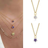 S925 Sterling Silver Simple Star Rhinestone Pendant Necklace For Women With Snake Bone Chain Electroplated Fashion Clavicle Necklace