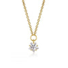 S925 Sterling Silver Simple Star Rhinestone Pendant Necklace For Women With Snake Bone Chain Electroplated Fashion Clavicle Necklace