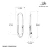 S925 Sterling Silver Simple Style Electroplated Pin Earrings For Women