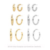 S925 Sterling Silver Simple Ushape Electroplated Women's Earrings