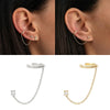 S925 Sterling Silver Single Row Diamondencrusted Nonhole Ear Clip Tassel Single Diamond Earrings Geometric Stylish Trendy Ear Buckle Earrings