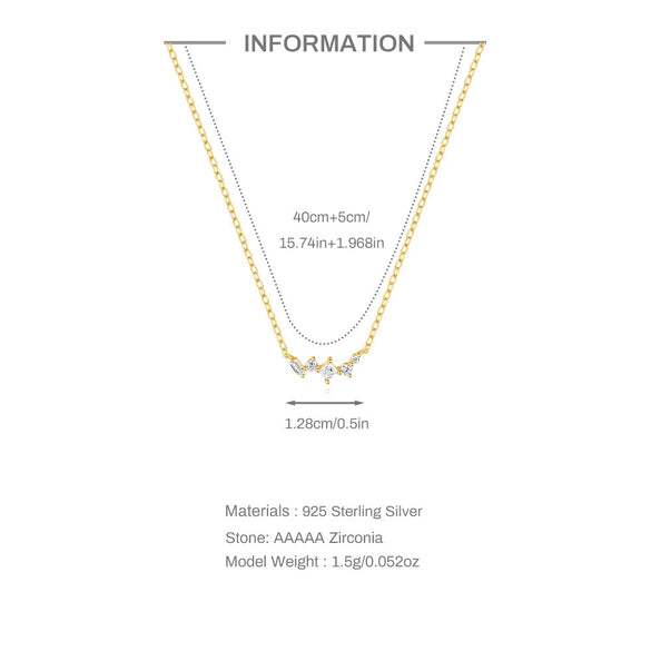 S925 Sterling Silver Single Row Stitching Geometric Ochain Necklace For Office Workers With Electroplating