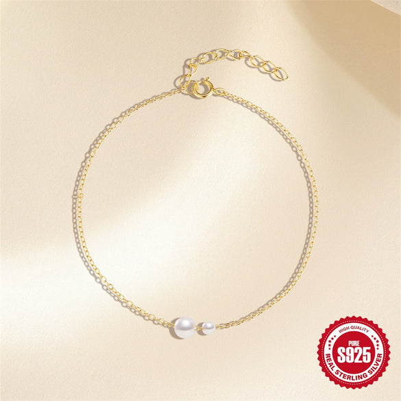 S925 Sterling Silver Slidable Women's Bracelet With Geometric Pattern And Electroplating Design