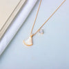 S925 Sterling Silver Small Skirt And Heart Pendant Necklace With Mixed Gem Detail Cross Chain Simple Clavicle Necklace For Women