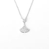 S925 Sterling Silver Small Skirt Pendant Necklace With Mixed Gem Inlay Electroplated Cross Chain Simple Clavicle Necklace For Women