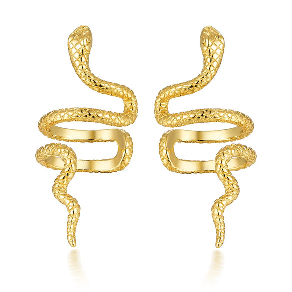 S925 Sterling Silver Snake Ear Clip Fashion Creative Unisex Ear Clip Without Ear Holes Electroplating Accessories