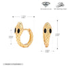 S925 Sterling Silver Snake Zircon Inlaid Women's Earrings With Animal Pattern