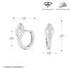 S925 Sterling Silver Snake Zircon Inlaid Women's Earrings With Animal Pattern