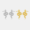 S925 Sterling Silver Snakeshaped Women's Earrings With Snake Head Design Platinum Or 18K Gold Electroplated