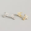 S925 Sterling Silver Snowflake And Flower Patterned Earrings With Electroplating Treatment For Women
