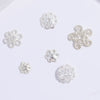 S925 Sterling Silver Snowflake Petal Flower Handmade Diy Bracelet Spacer Bead Jewelry Accessories Electroplated