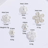 S925 Sterling Silver Snowflake Petal Flower Handmade Diy Bracelet Spacer Bead Jewelry Accessories Electroplated