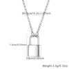 S925 Sterling Silver Solid Lock Necklace With Electroplating Simple Light Luxury Niche High Grade Clavicle Chain For Women