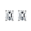 S925 Sterling Silver Square Earrings Platinum Plated Light Luxury Geometric Design For Women