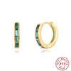 S925 Sterling Silver Square Earrings With Geometric Pattern Electroplated For Women