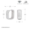S925 Sterling Silver Square Geometric Light Luxury Inlaid Zircon Women's Earrings