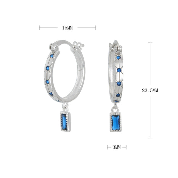 S925 Sterling Silver Square Ushape Geometric Light Luxury Women's Earrings