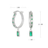 S925 Sterling Silver Square Ushape Geometric Light Luxury Women's Earrings