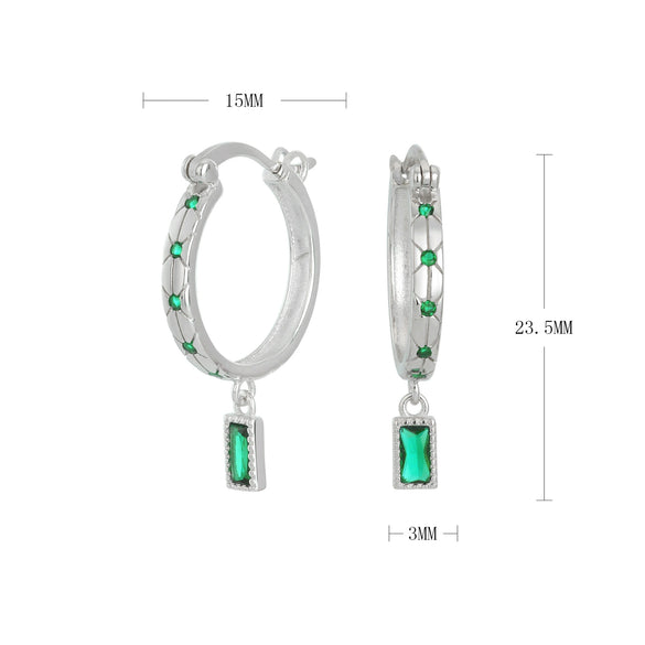 S925 Sterling Silver Square Ushape Geometric Light Luxury Women's Earrings