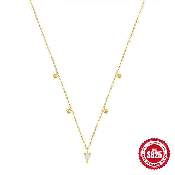 S925 Sterling Silver Stacked Mangxing Aobao Diamond Elegant Women's Necklace With Electroplating And O Chain