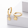 S925 Sterling Silver Star Earrings Electroplated