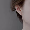 S925 Sterling Silver Star Earrings Sweet Style Diamond Design Unisex