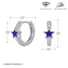 S925 Sterling Silver Star Oil Dripping Earrings Constellation Style