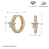 S925 Sterling Silver Star Oil Dripping Earrings Constellation Style