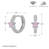 S925 Sterling Silver Star Oil Dripping Earrings Constellation Style