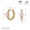 S925 Sterling Silver Star Oil Dripping Earrings Constellation Style