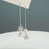 S925 Sterling Silver Star Pearl Tassel Earrings Minimalist Flashy Distinctive Fashion Earrings For Women
