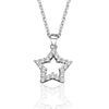 S925 Sterling Silver Star Pendant Necklace For Women With Mixed Gem Inlay Electroplated Cross Chain Trendy Minimalist Clavicle Jewelry