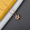 S925 Sterling Silver Star Pendant Necklace With Mixed Gem Inlay Electroplated Full Diamond Look Box Chain Clavicle Necklace