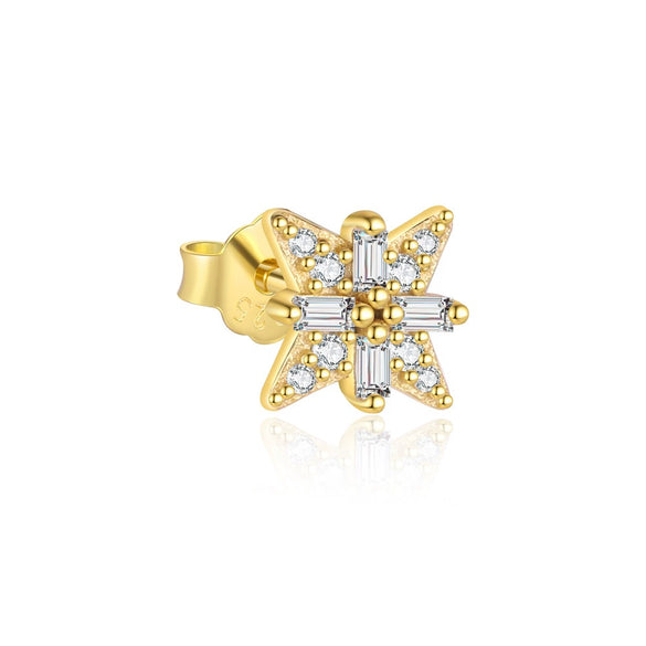 S925 Sterling Silver Star Tassel Chain Earrings For Women With Zircon Design