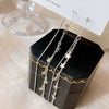 S925 Sterling Silver Star Tassel Threader Earrings For Women Personality Style Five Point Star Meteor Ear Line Earrings