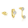 S925 Sterling Silver Star Zirconium Women's Light Luxury Earrings