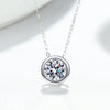 S925 Sterling Silver Stone Pendant Necklace For Women Natural Style Clavicle Cross Chain Fashion Jewelry