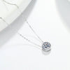 S925 Sterling Silver Stone Pendant Necklace For Women Natural Style Clavicle Cross Chain Fashion Jewelry